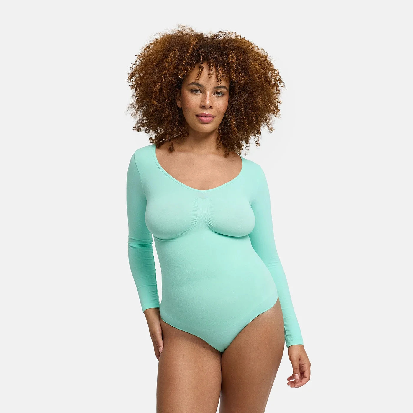 Bodysuit Sculpting Shapewear Longsleeve mit String - Flash Sale