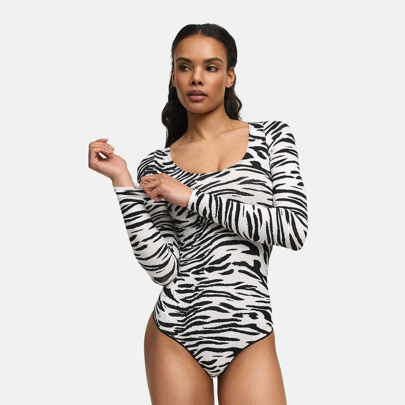 Bodysuit Sculpting Shapewear Longsleeve mit String - Flash Sale