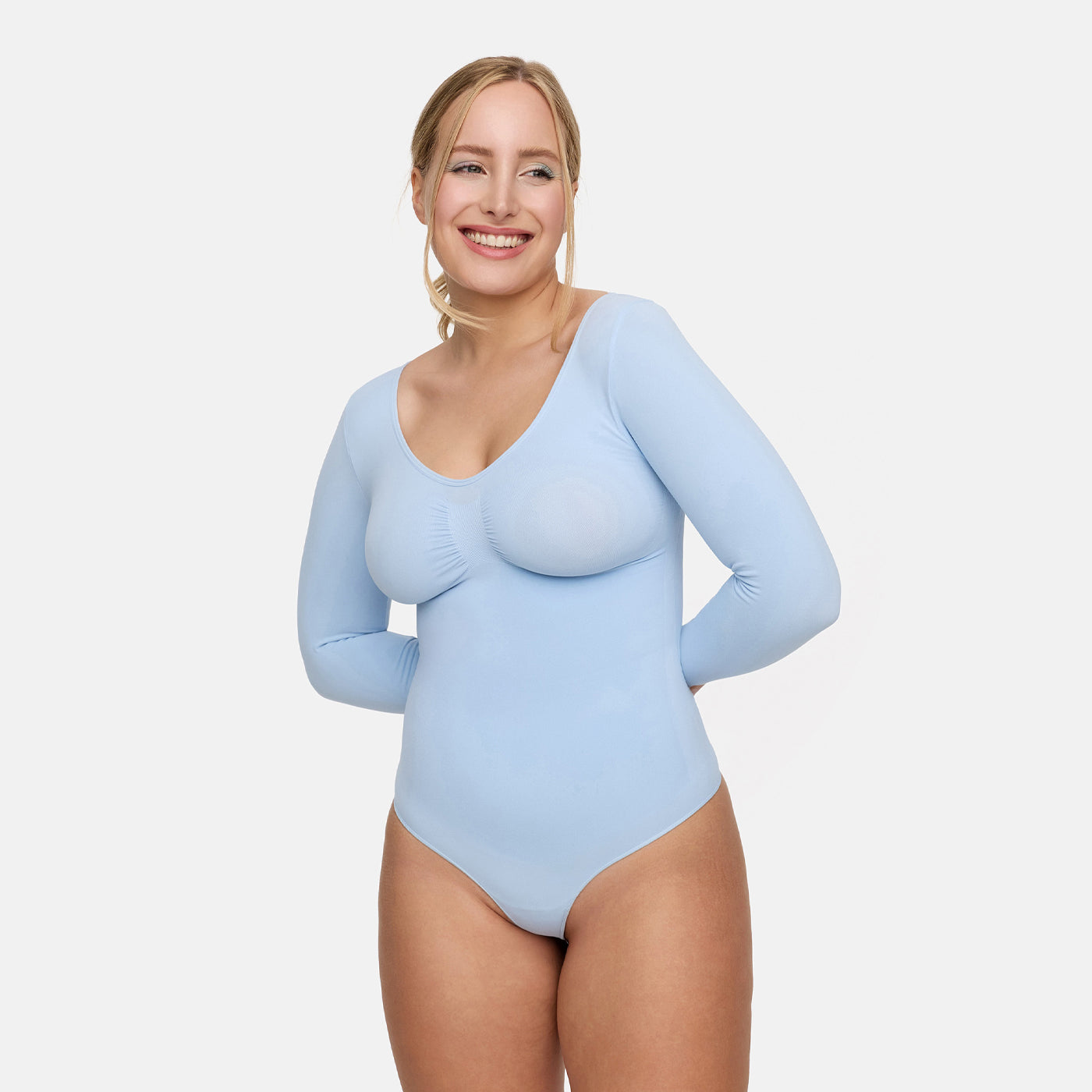 Bodysuit Sculpting Shapewear Longsleeve mit String