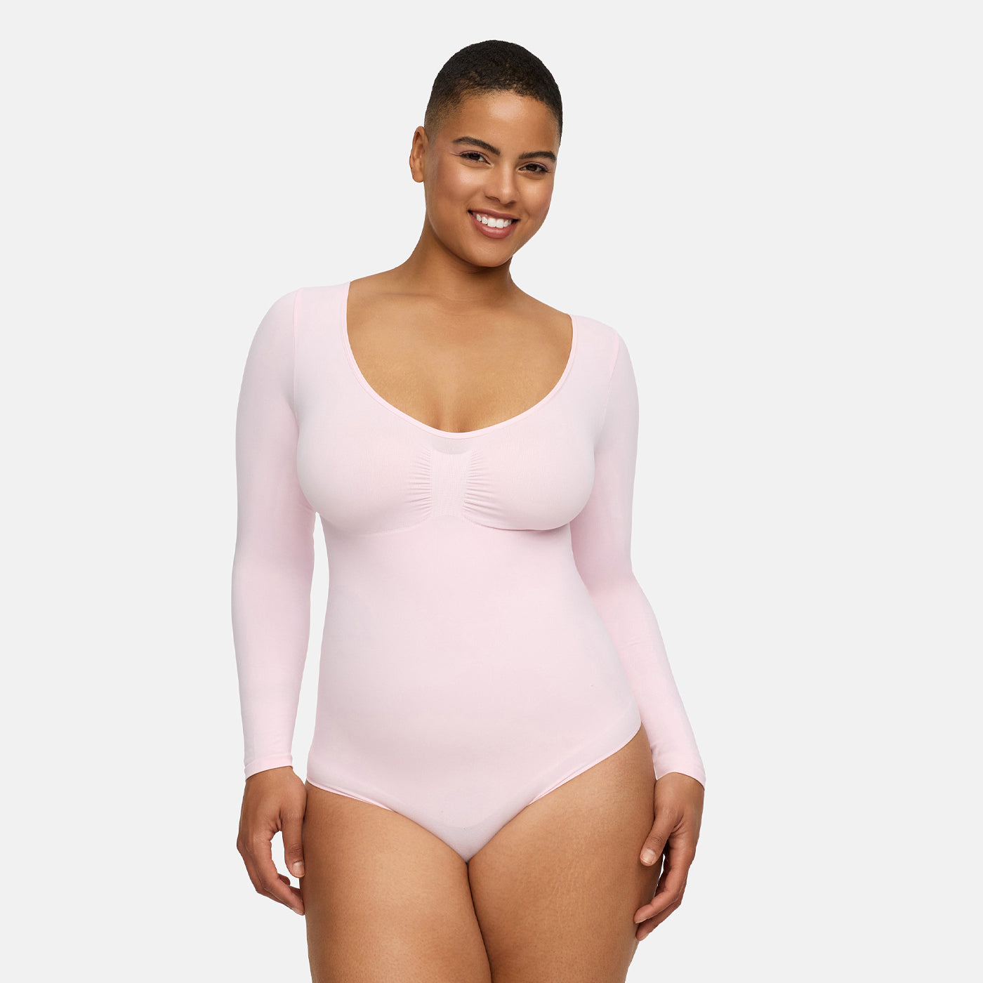 Bodysuit Sculpting Shapewear Longsleeve mit String