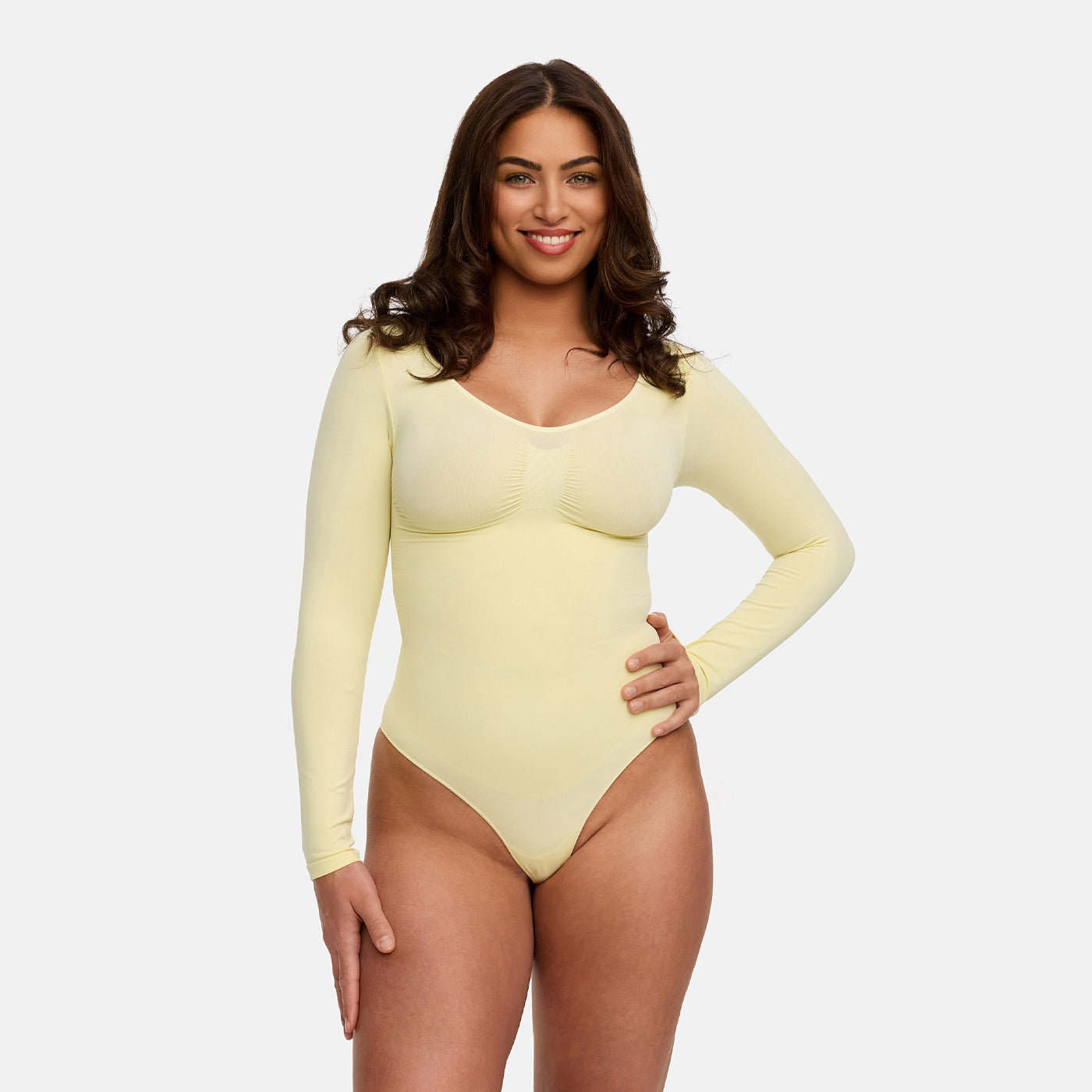 Bodysuit Sculpting Shapewear Longsleeve mit String