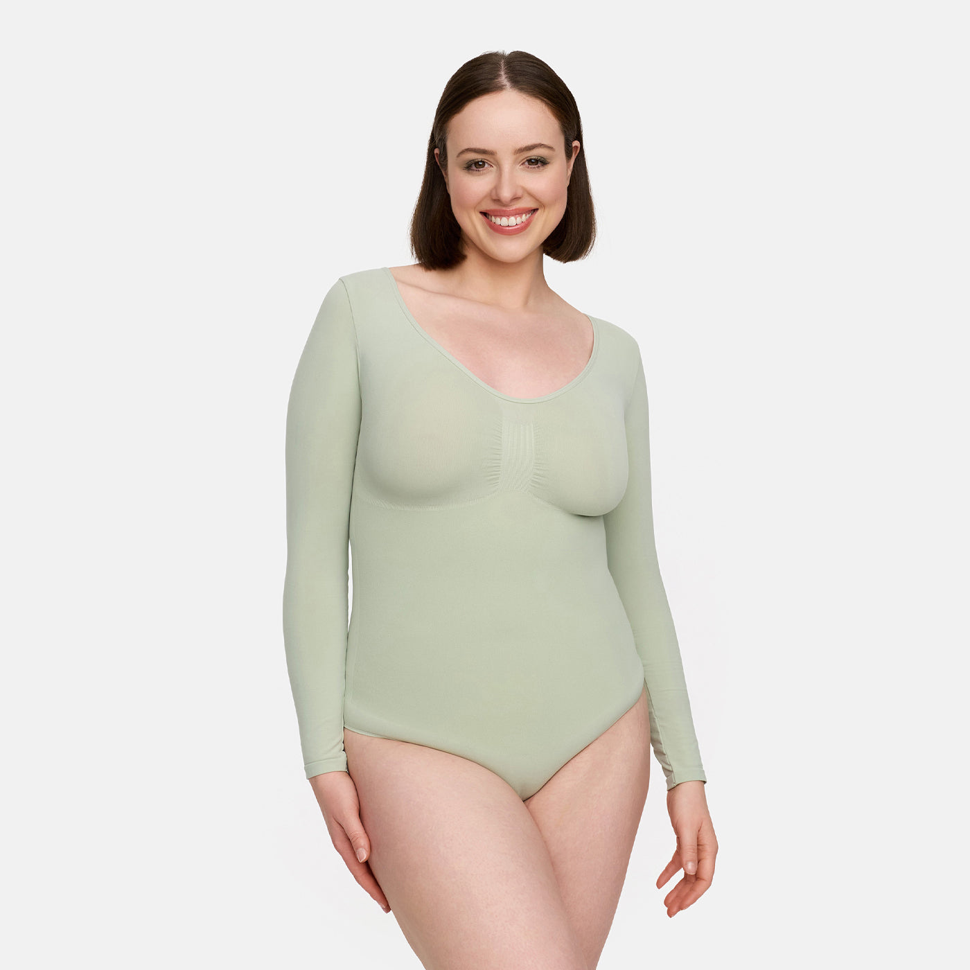 Bodysuit Sculpting Shapewear Longsleeve mit String