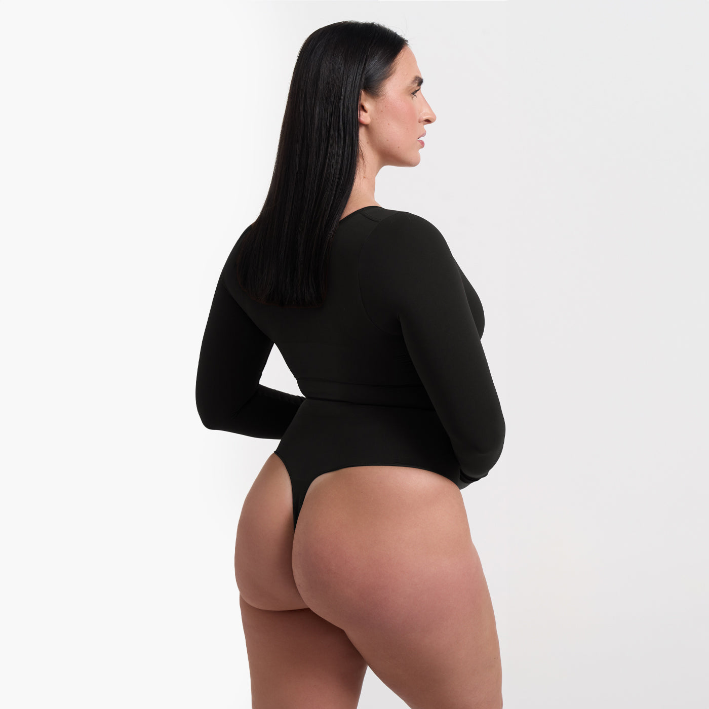 Bodysuit Sculpting Shapewear Longsleeve mit String