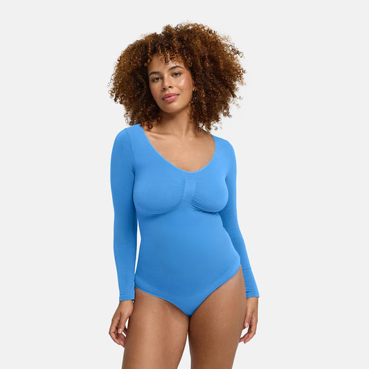 Body sculptant gainant à manches longues avec string