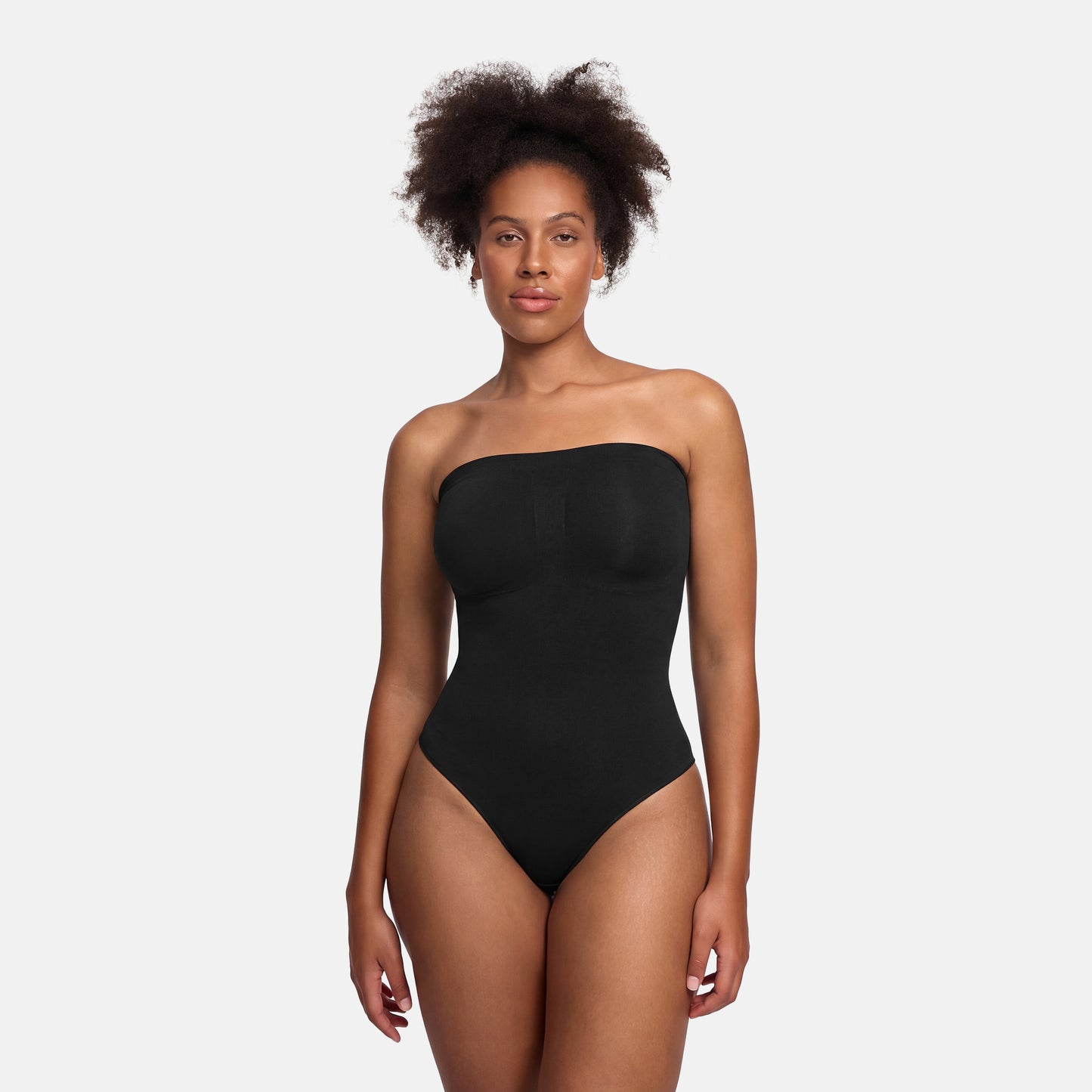 Body sculptant sans bretelles avec string