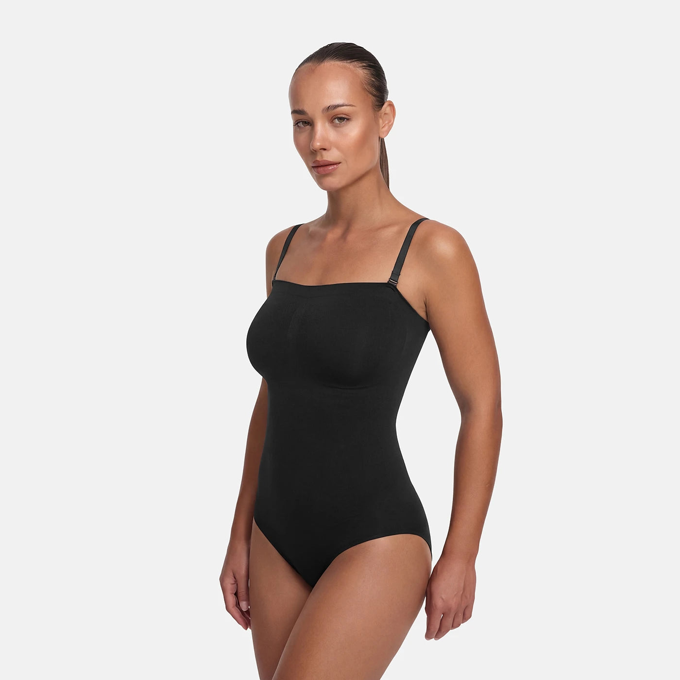Body sculptant sans bretelles avec string