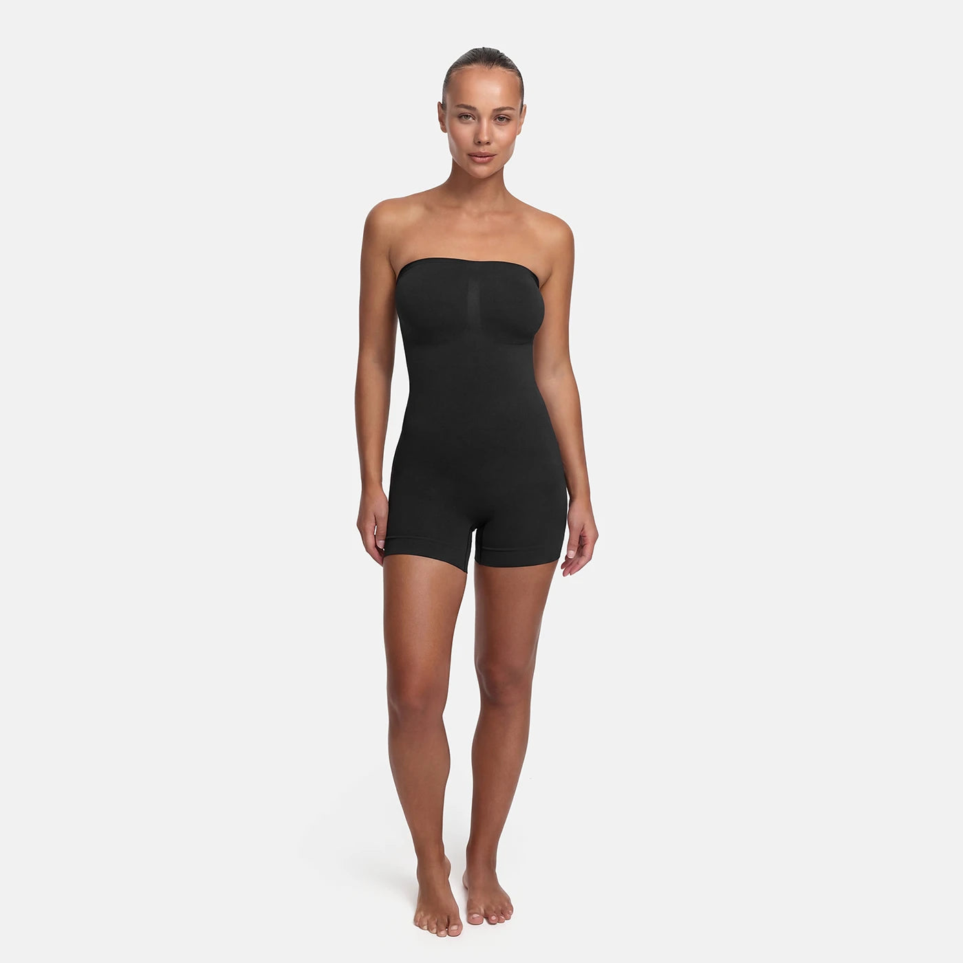 Şortlu Askısız Şekillendirici Body Shapewear