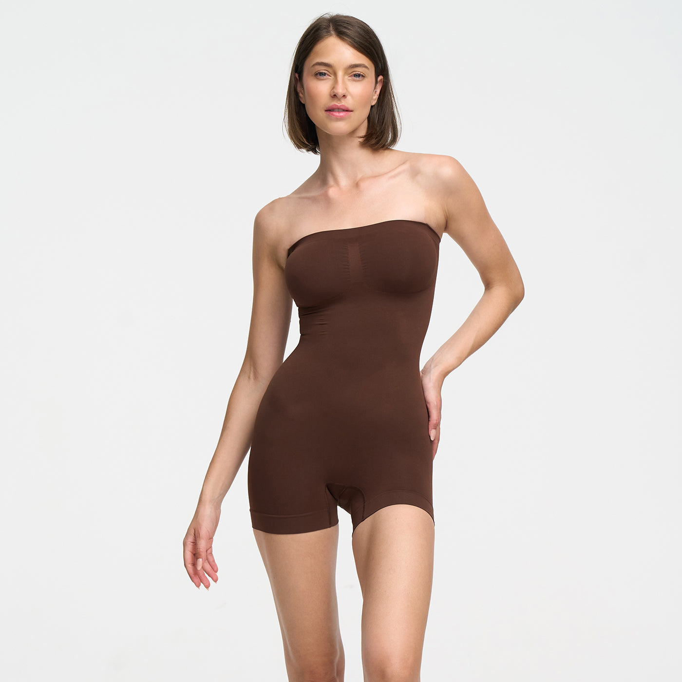 Şortlu Askısız Şekillendirici Body Shapewear