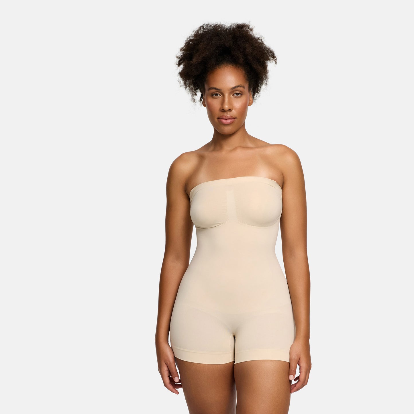 Şortlu Askısız Şekillendirici Body Shapewear