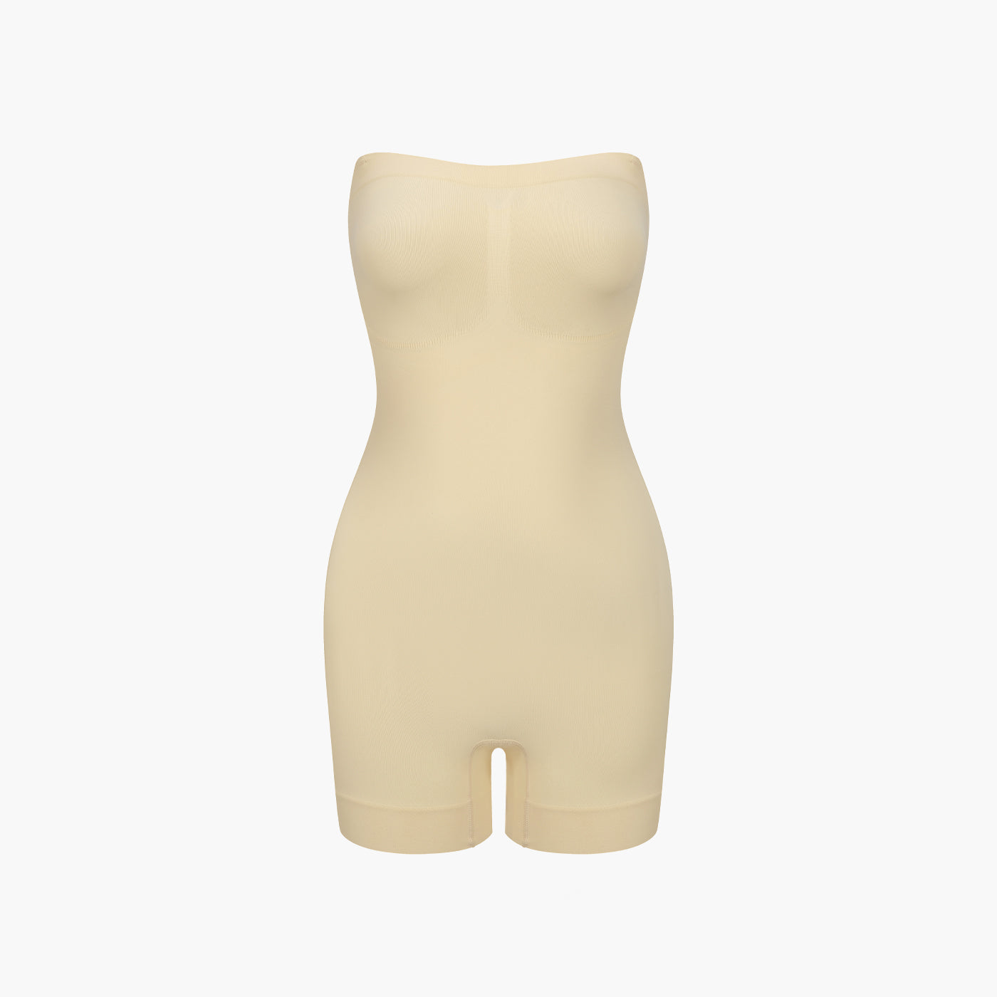 Trägerloser Bodysuit Sculpting Shapewear mit Shorts