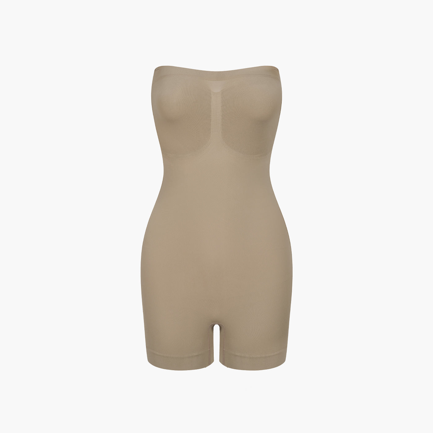 Trägerloser Bodysuit Sculpting Shapewear mit Shorts