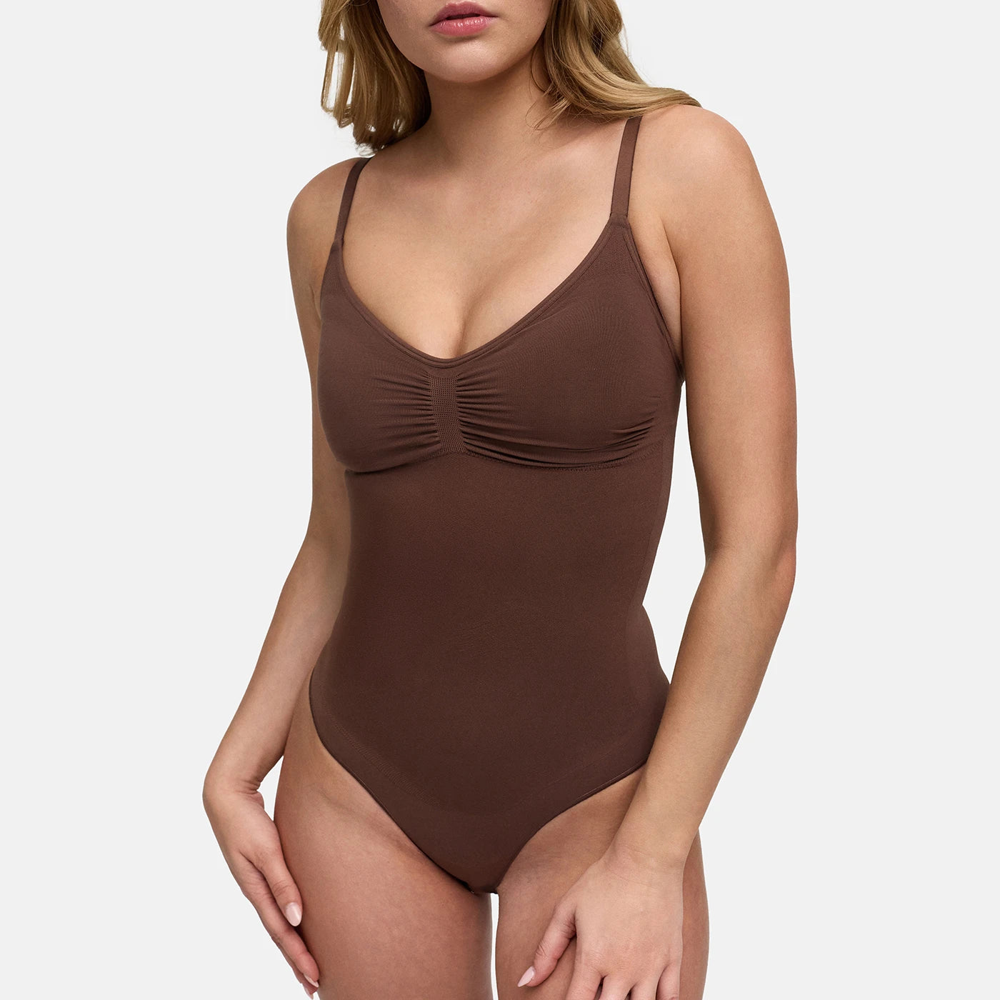 Bodysuit Sculpting Shapewear with Built-In Wireless Bra and String