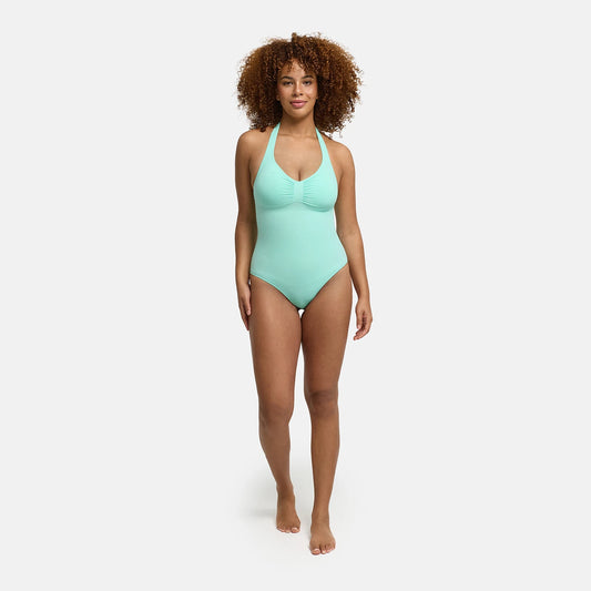 Body contenitivo modellante con scollo all'americana, imbottiture integrate e perizoma