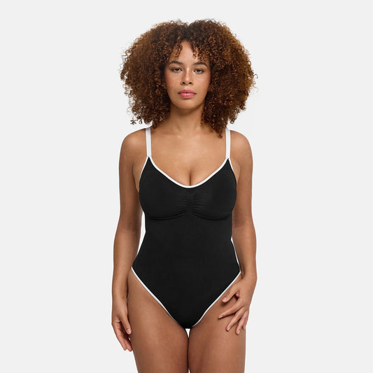 Body sculptant doublé avec coussinets intégrés et culotte