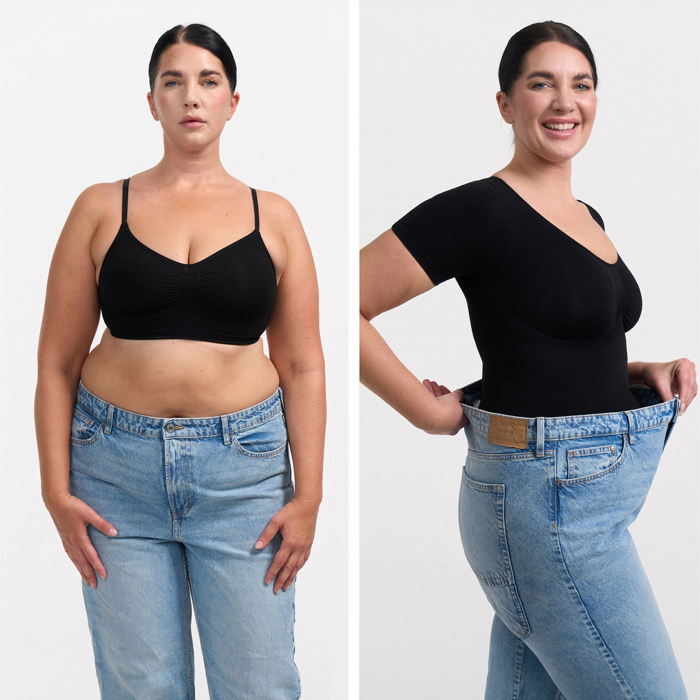 T-Shirt Bodysuit Sculpting Shapewear mit Slip