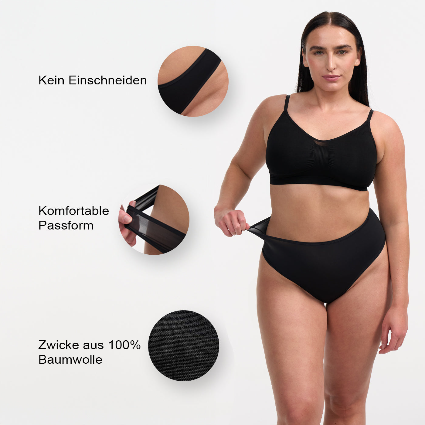 High-Waist Tanga | 3er Pack