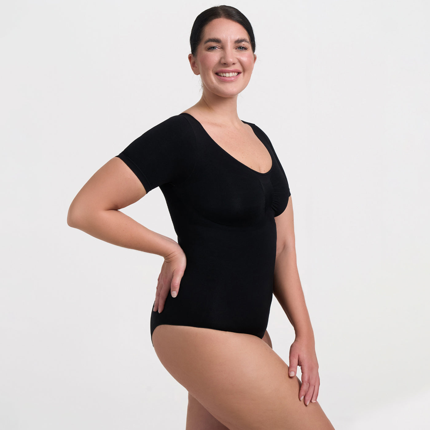 T-Shirt Bodysuit Sculpting Shapewear mit Slip