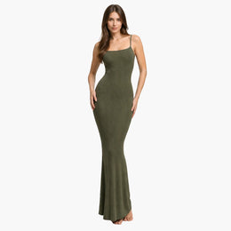 Ribbed Cami maxi-jurk