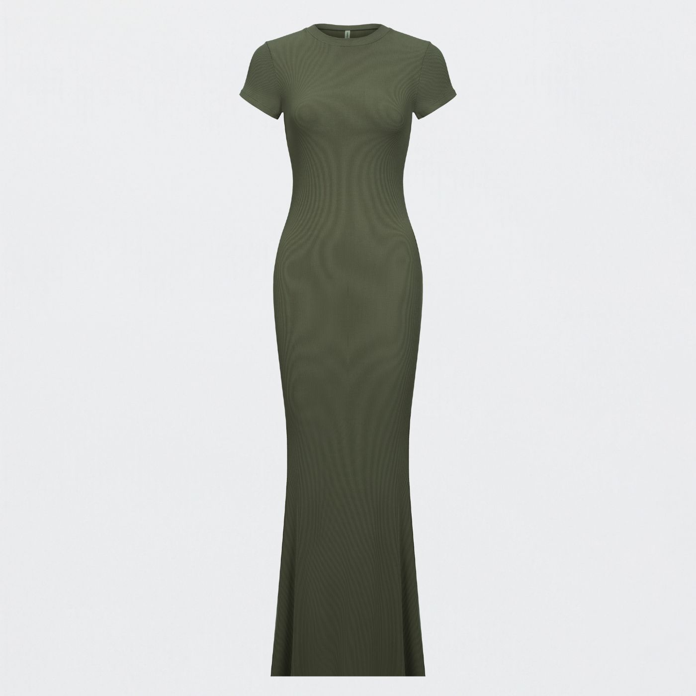 Ribbed T-Shirt Maxikleid