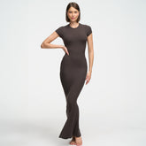 Ribbed T-Shirt Maxikleid