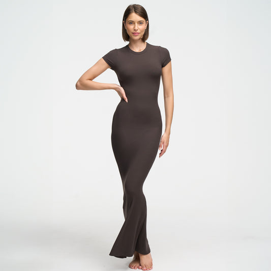 Ribbed T-Shirt Maxikleid