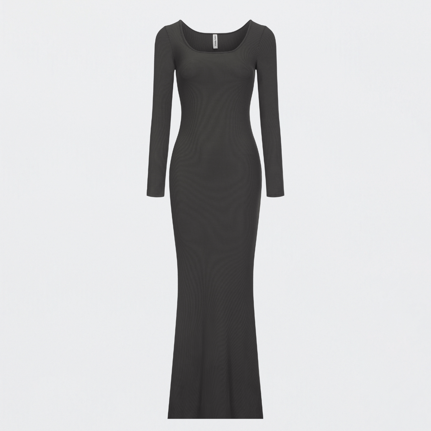 Ribbed Long Sleeve Maxikleid