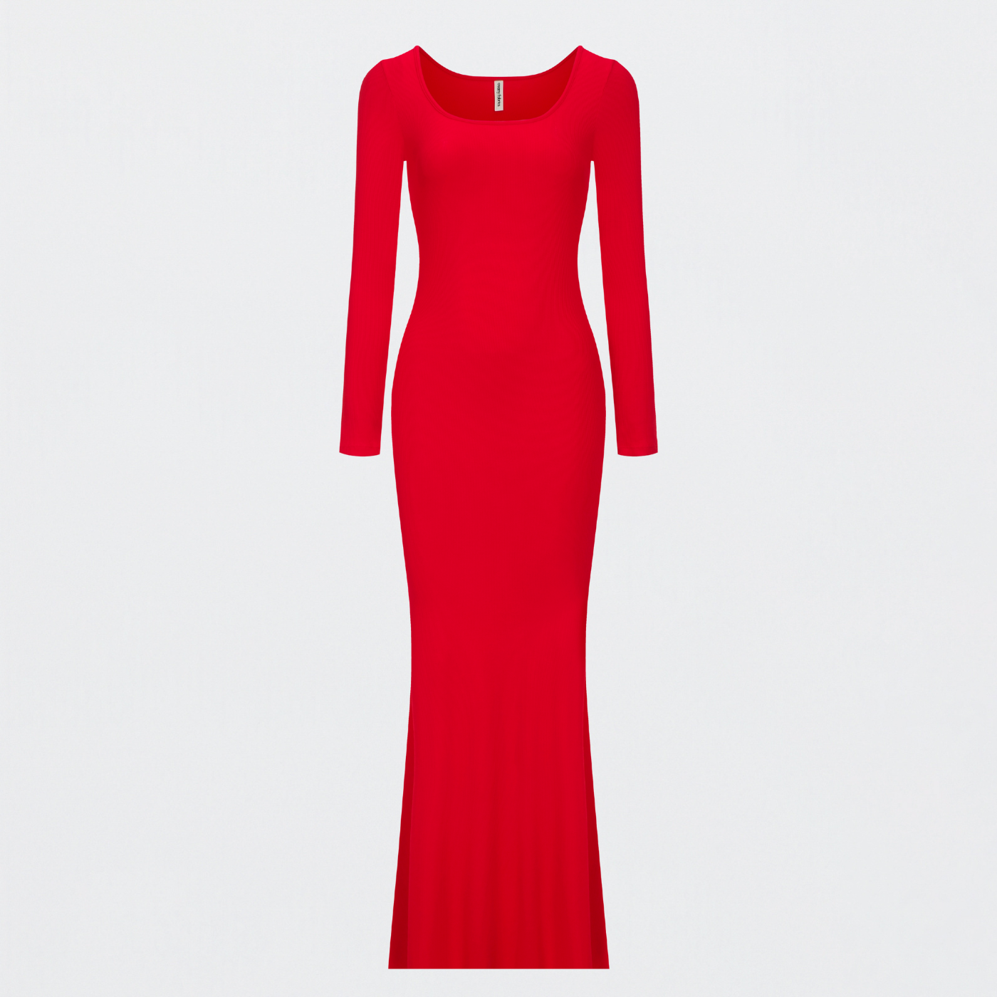 Ribbed Long Sleeve Maxikleid