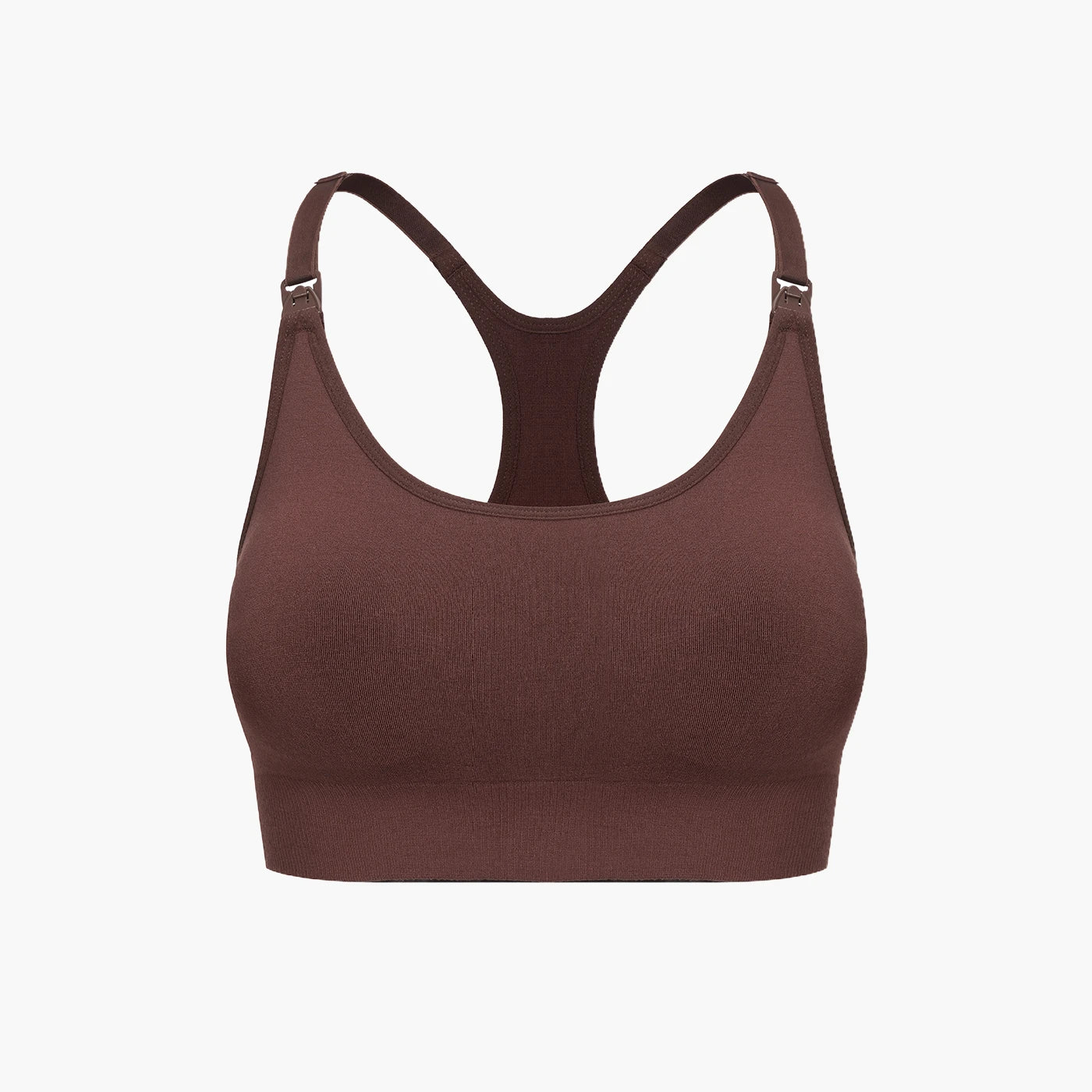 Seamless nursing bra with back support