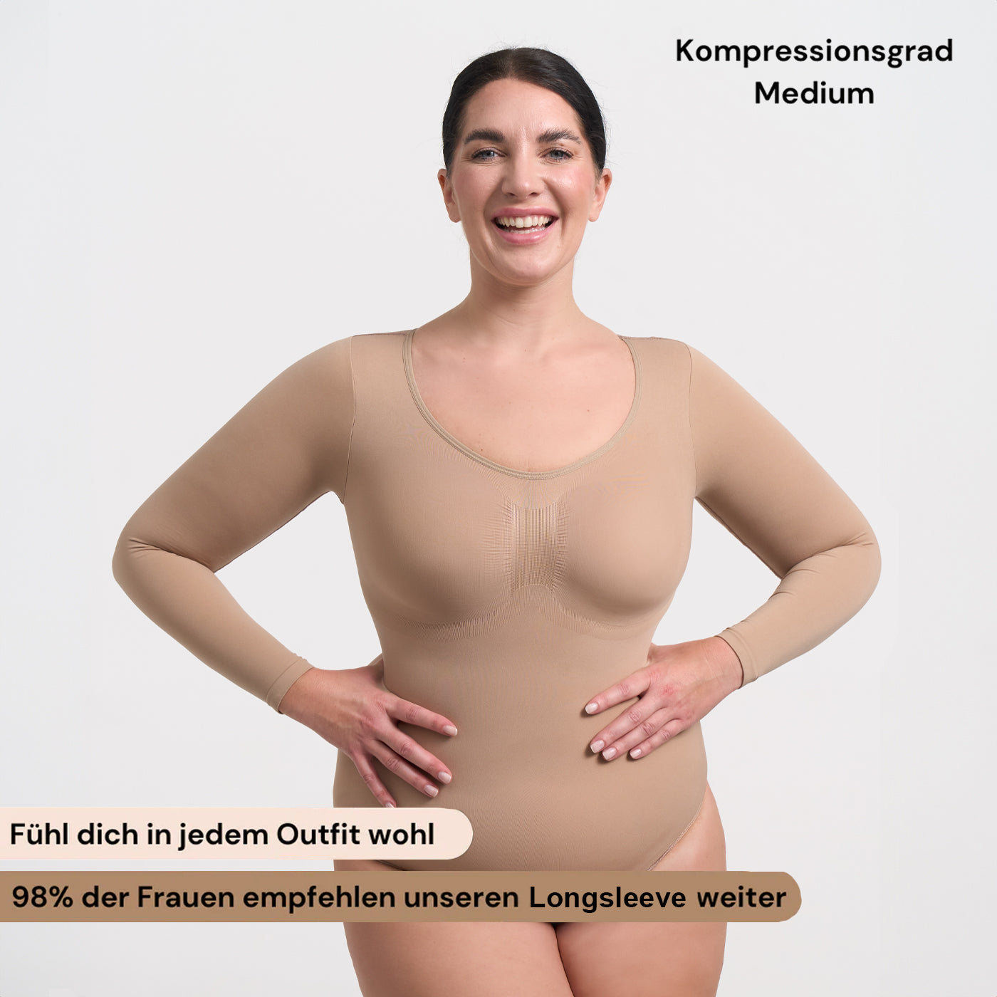 Bodysuit Sculpting Shapewear Longsleeve mit Slip - Secret Sale