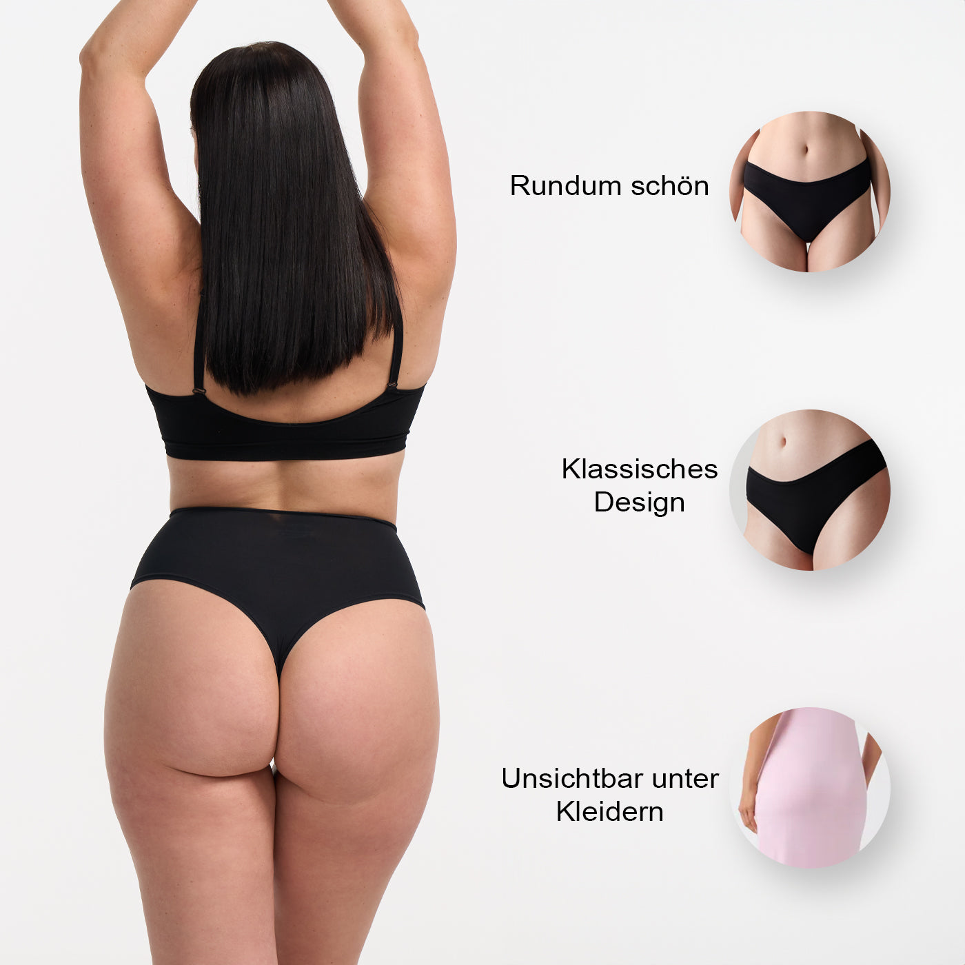 Das Model ist 1,73m groß und trägt Größe L.