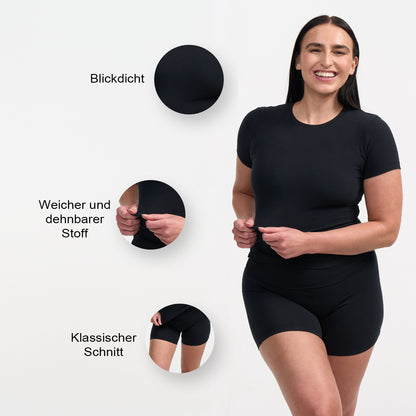 Das Model ist 1,73m groß und trägt Größe L.