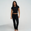 Leggings bootcut svasati in cotone