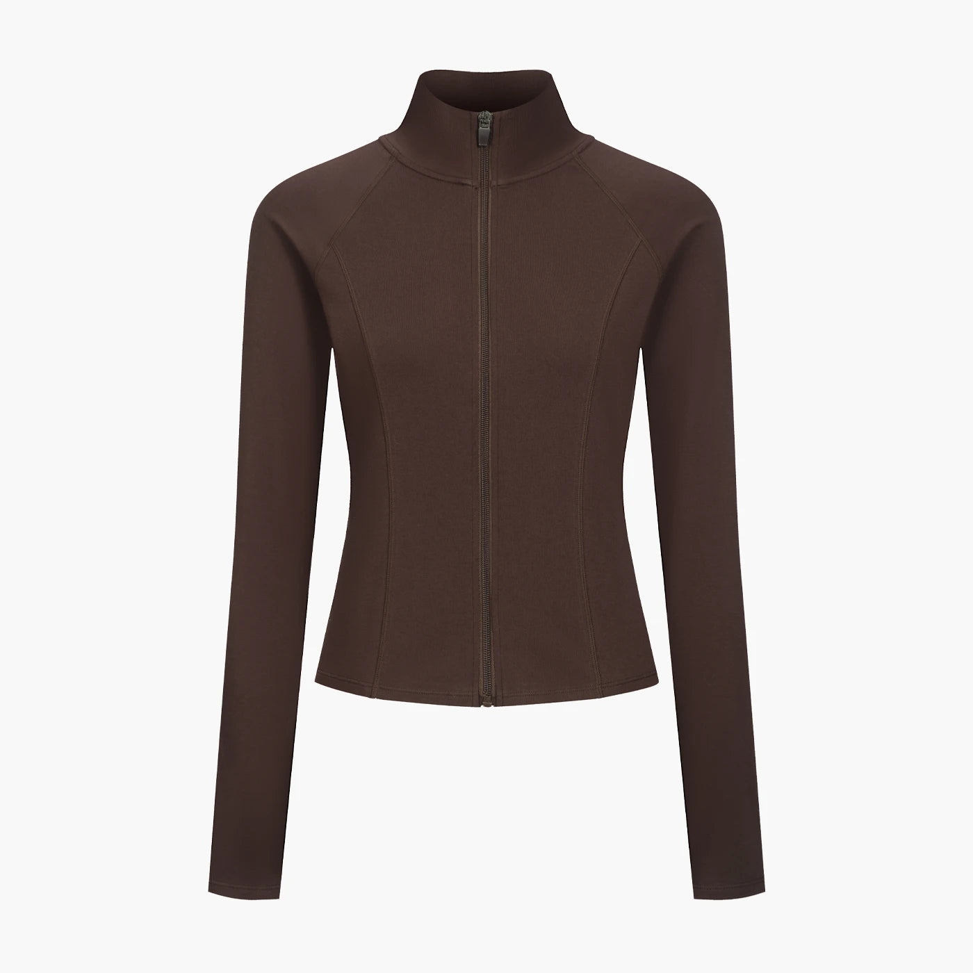 Cotton Body Fitted Zipper Jacke