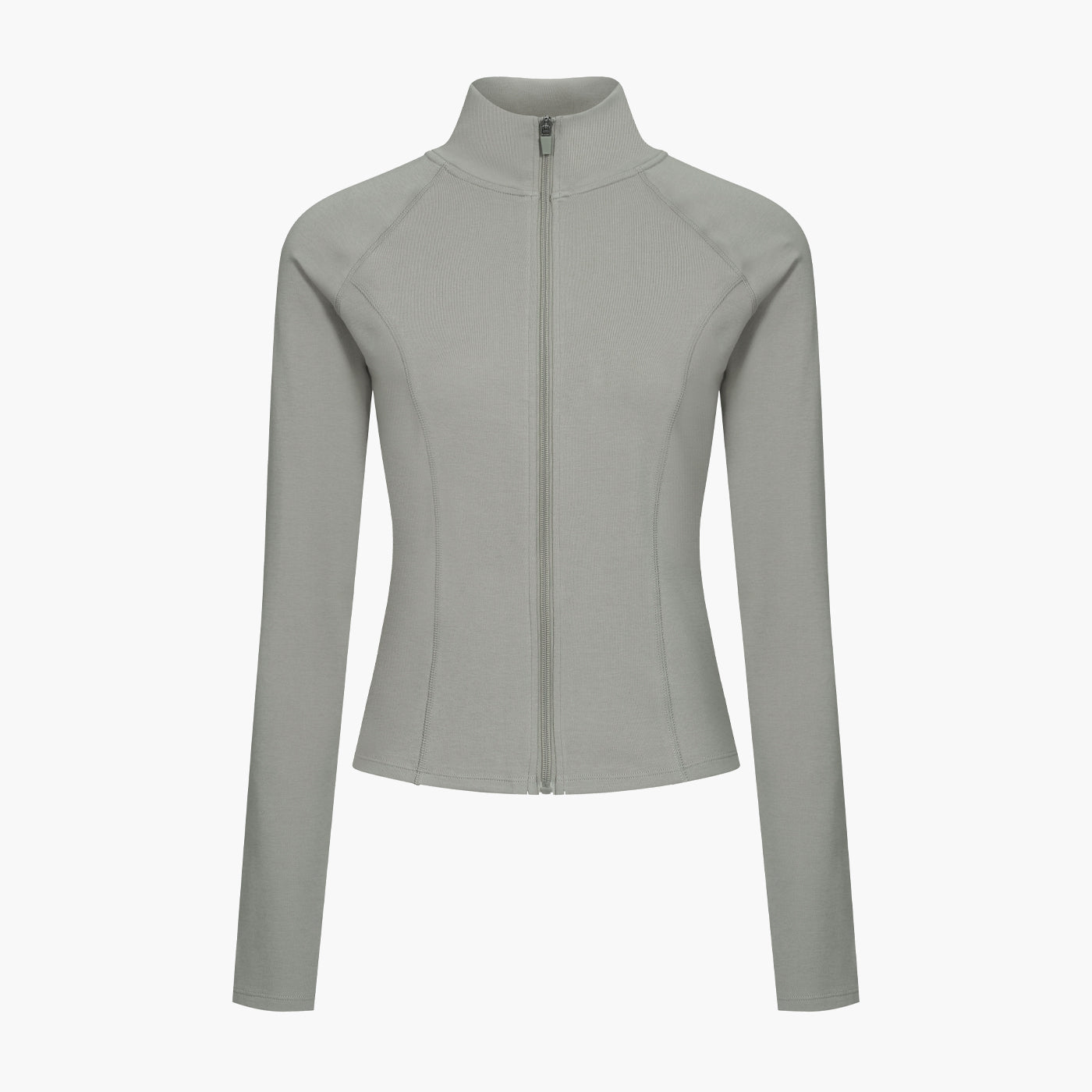 Cotton Body Fitted Zipper Jacke