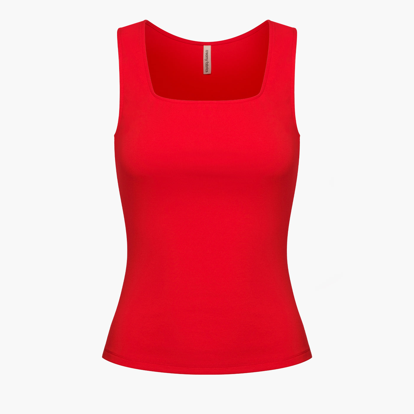 Cotton Tanktop mit eckigem Ausschnitt