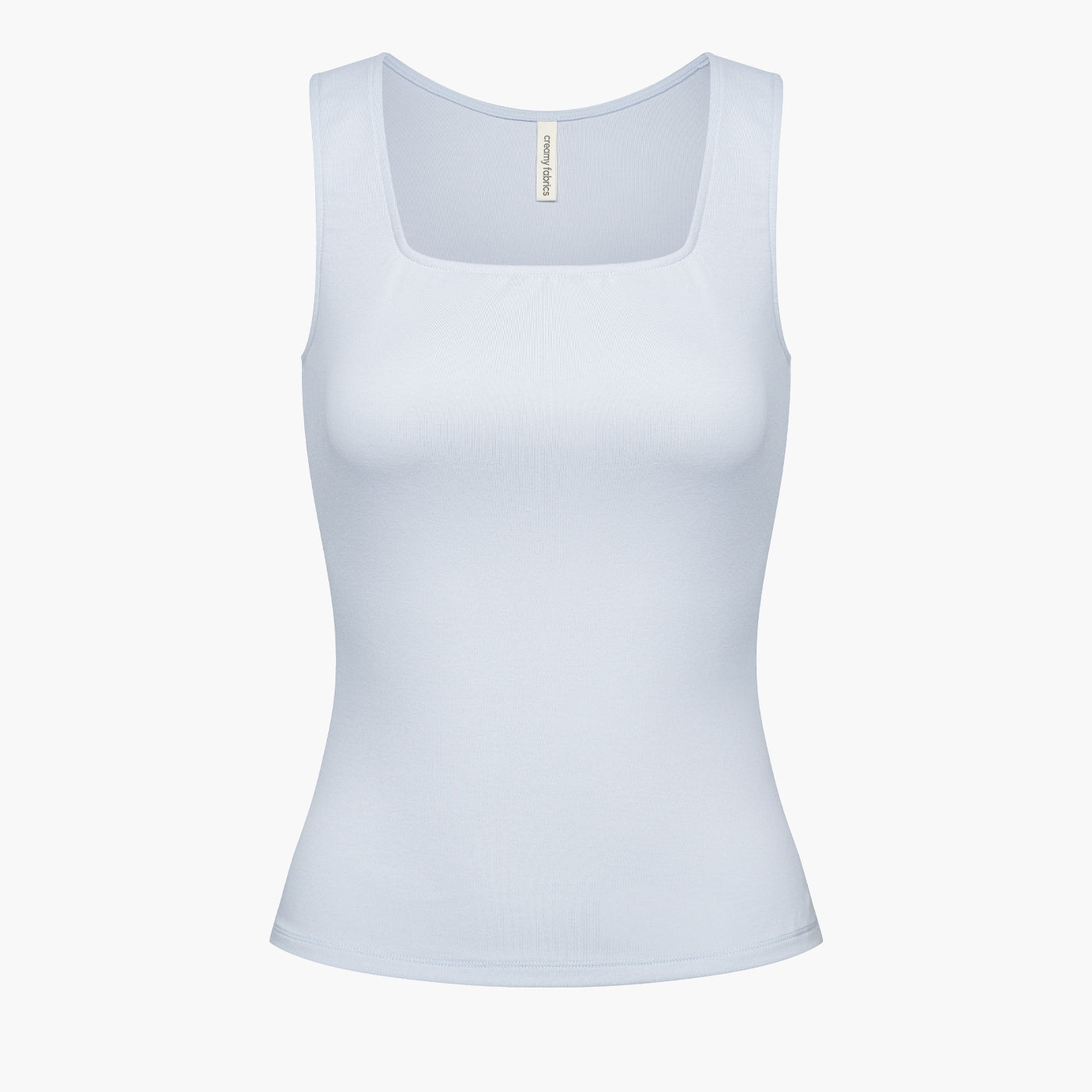 Cotton Tanktop mit eckigem Ausschnitt