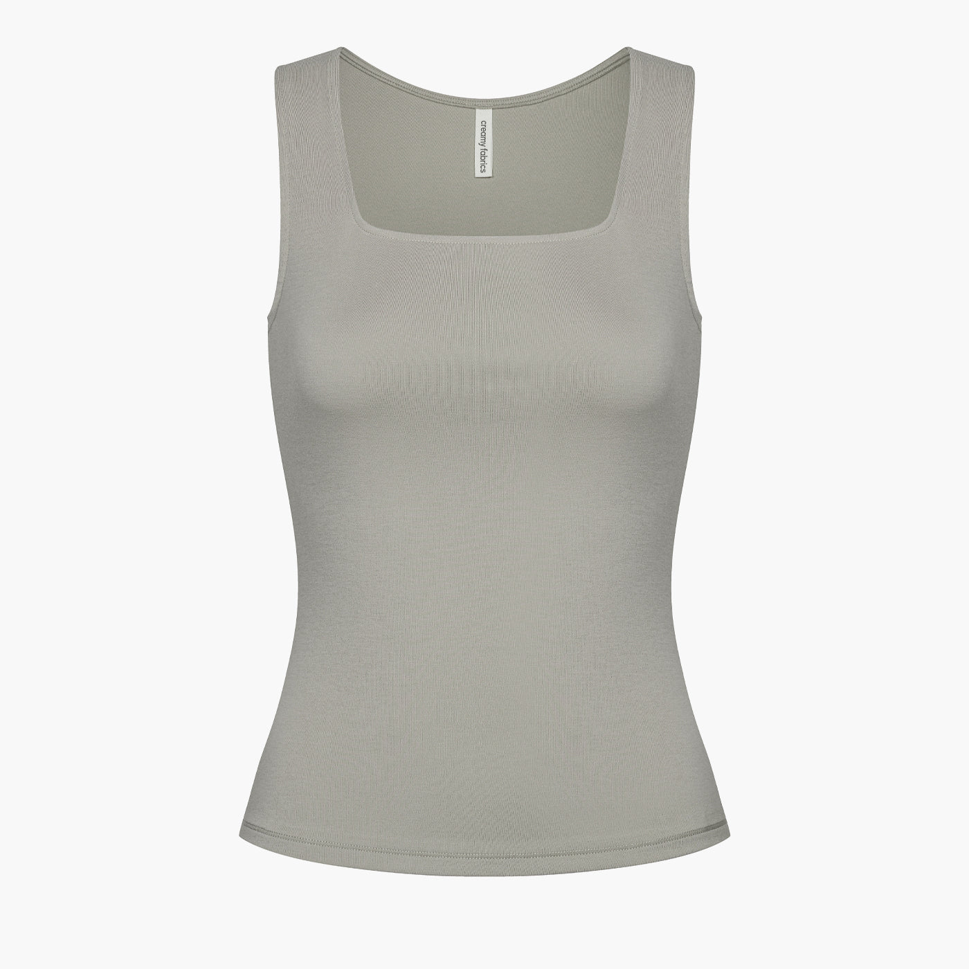 Cotton Tanktop mit eckigem Ausschnitt