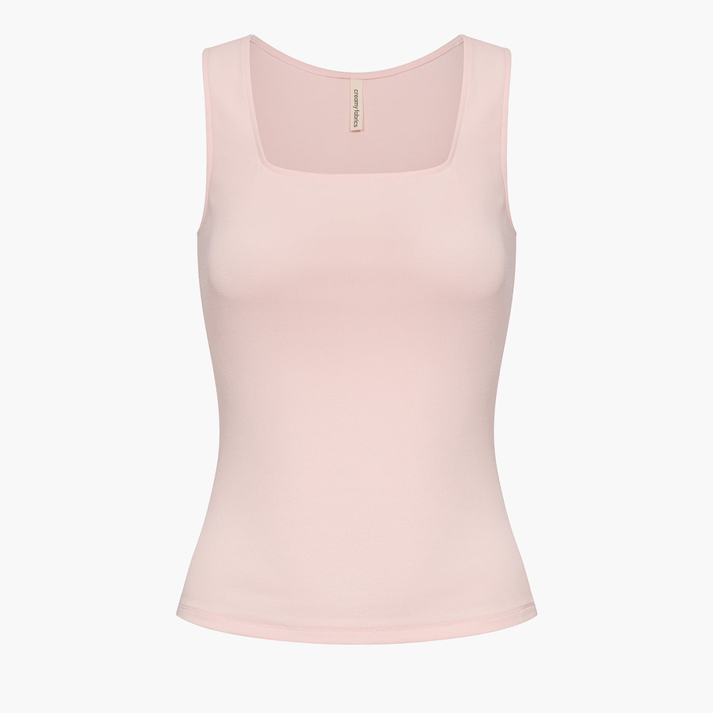 Cotton Tanktop mit eckigem Ausschnitt