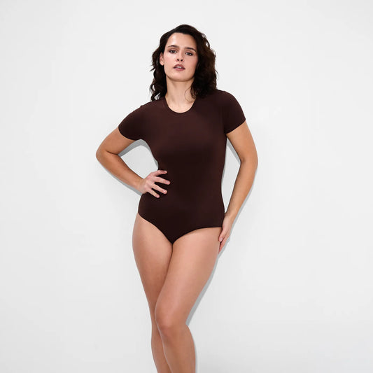 T-shirt-body met ronde hals