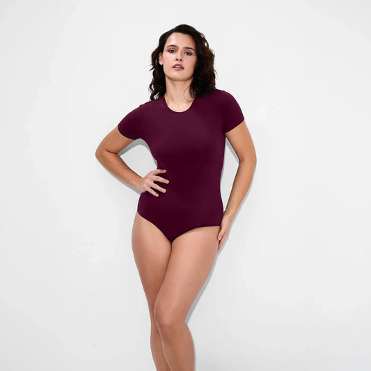 T-shirt-body met ronde hals