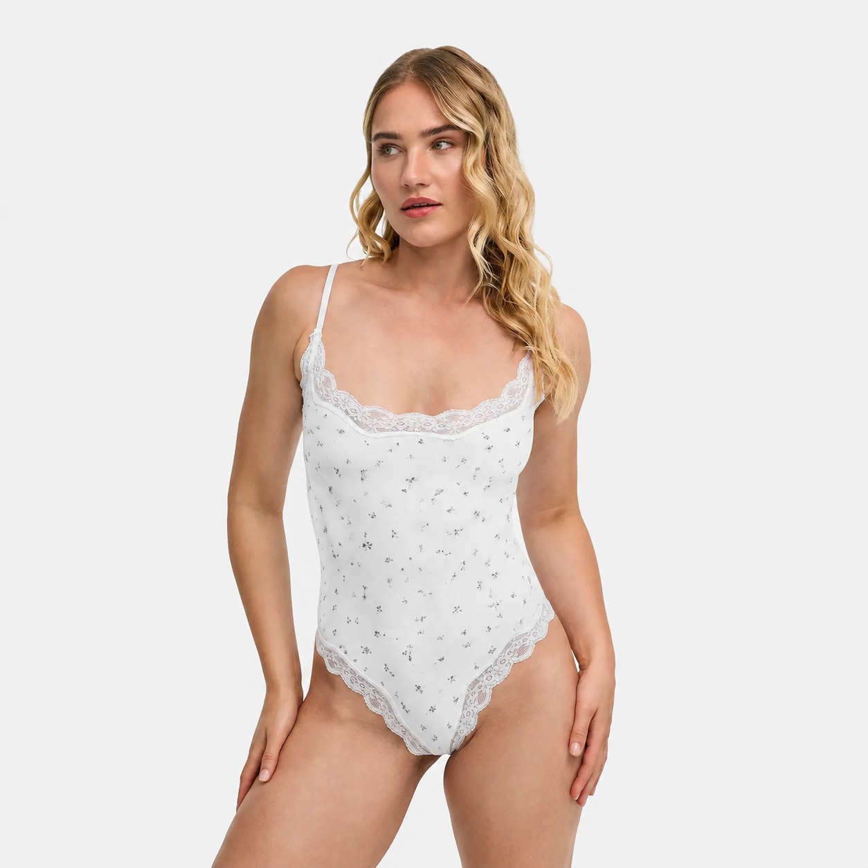 Bodysuit String mit Lace