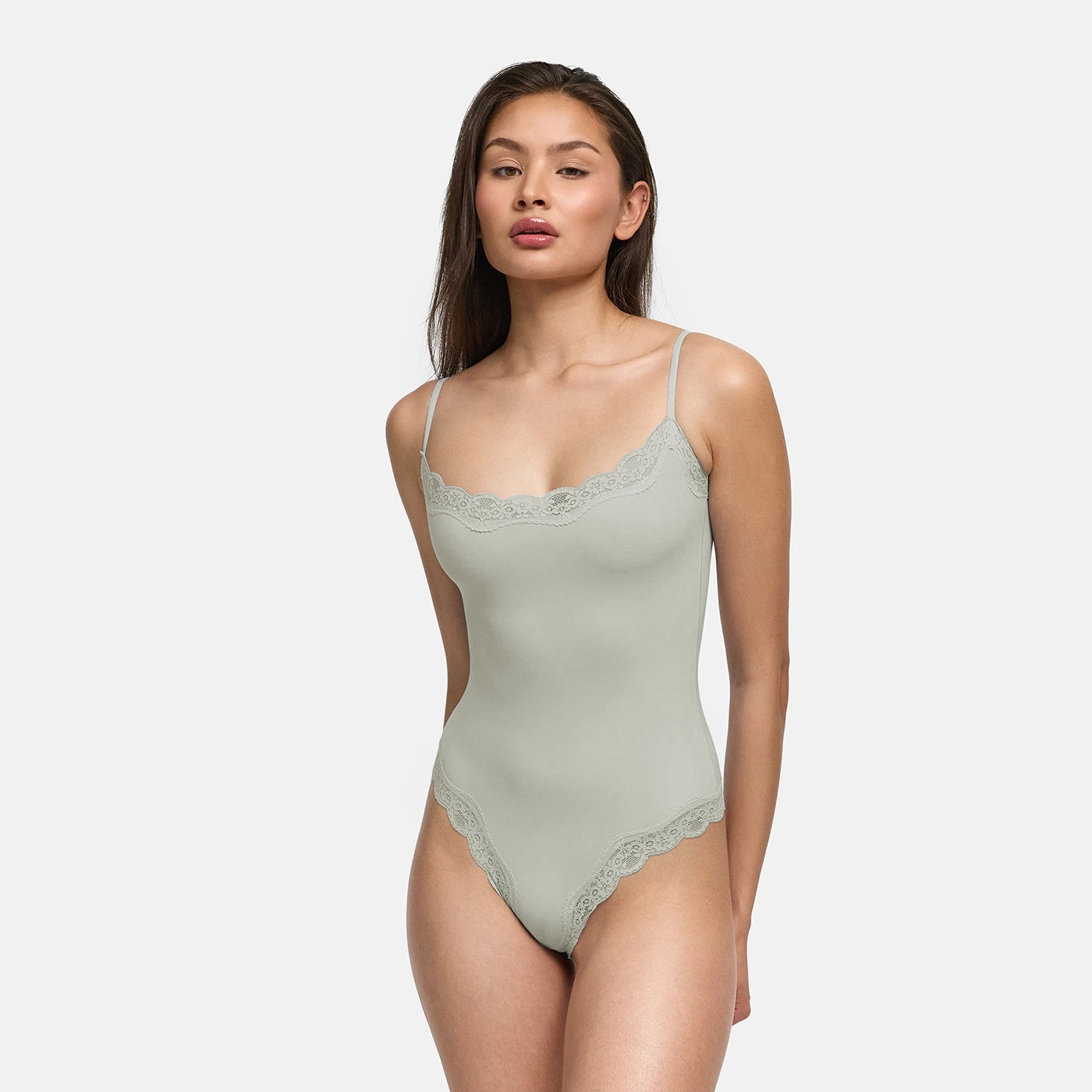 Lace thong bodysuit