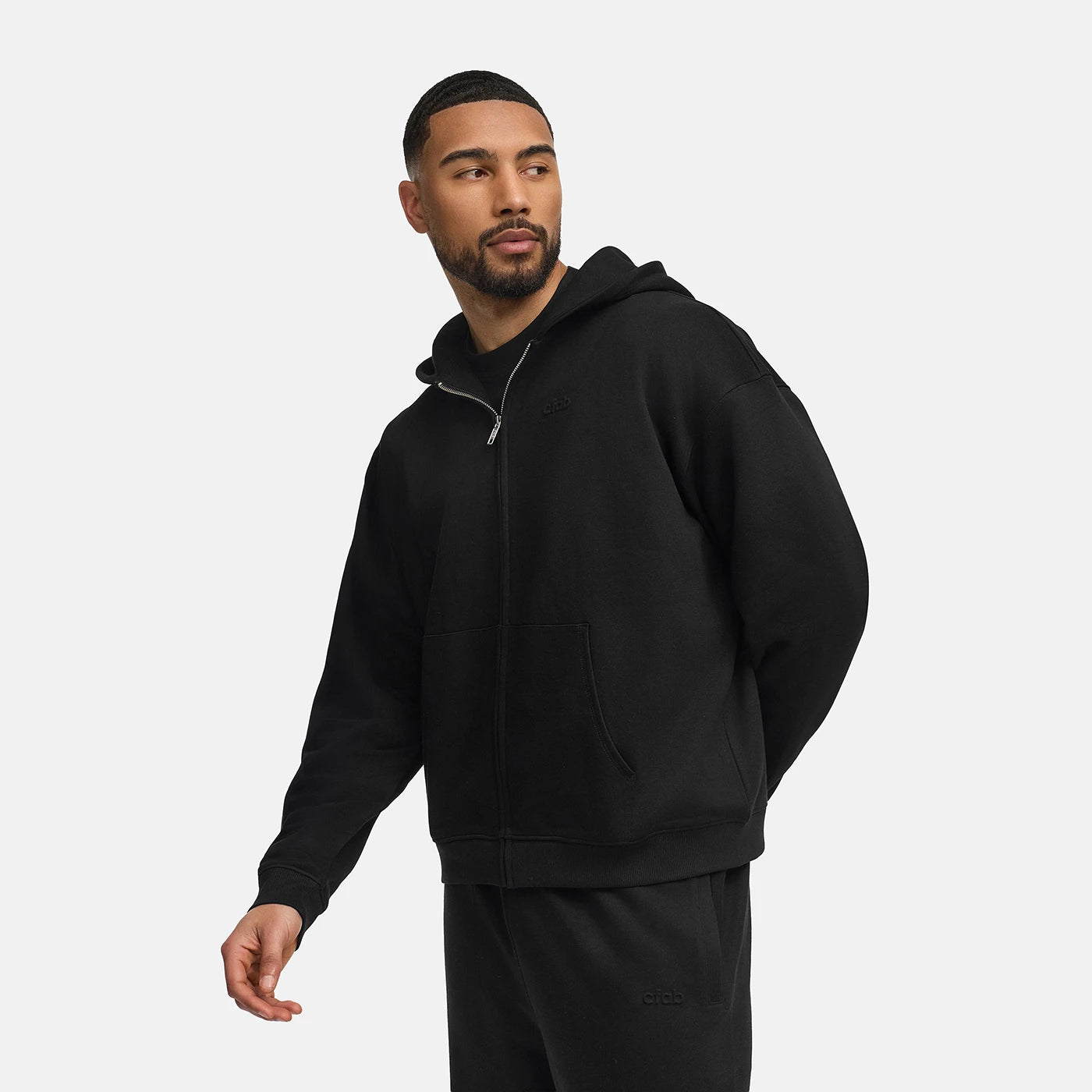 Menswear Relaxed Fit Zip Hoodie
