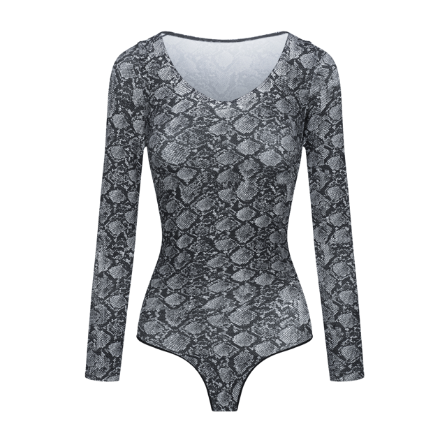 Bodysuit Sculpting Shapewear Longsleeve mit String - Flash Sale