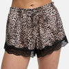 Short en satin avec dentelle