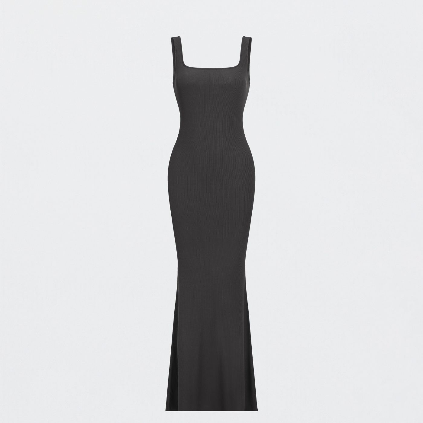 Ribbet maxikjole med tanktop