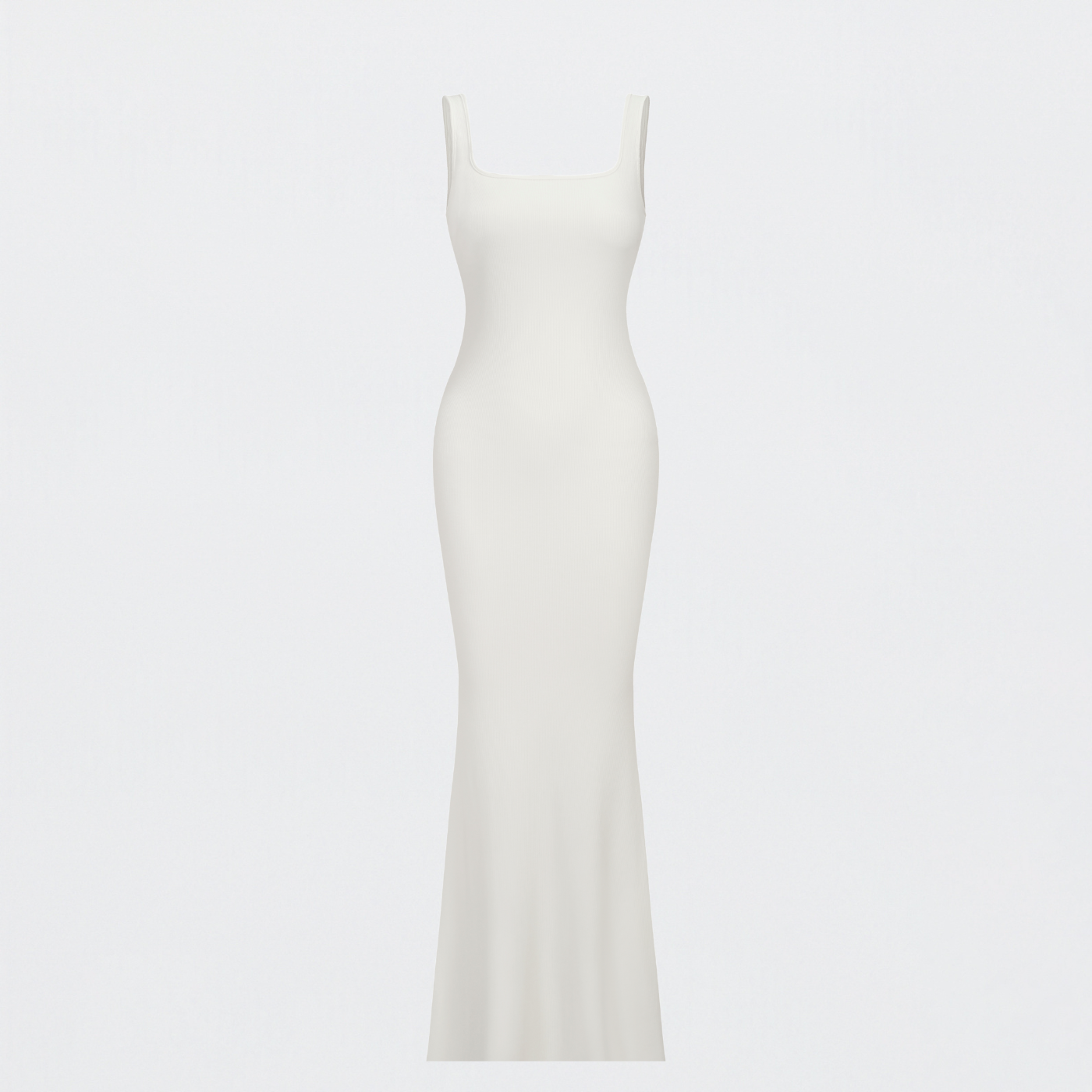 Ribbet maxikjole med tanktop