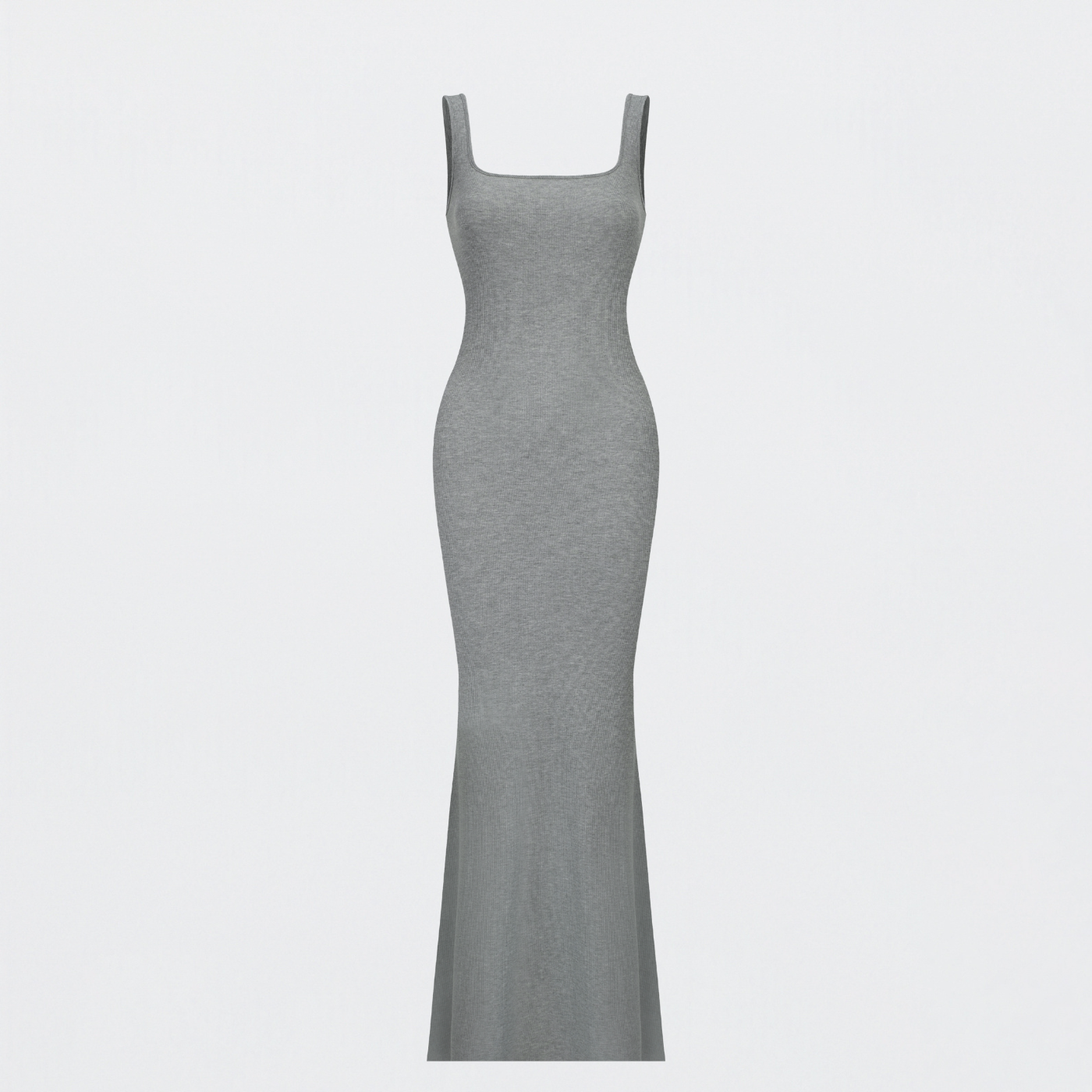 Ribbet maxikjole med tanktop