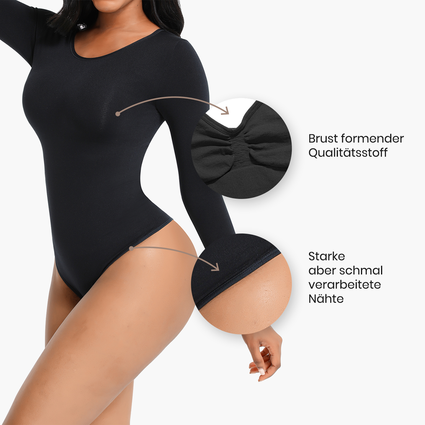 Langærmet Bodysuit Sculpting Shapewear