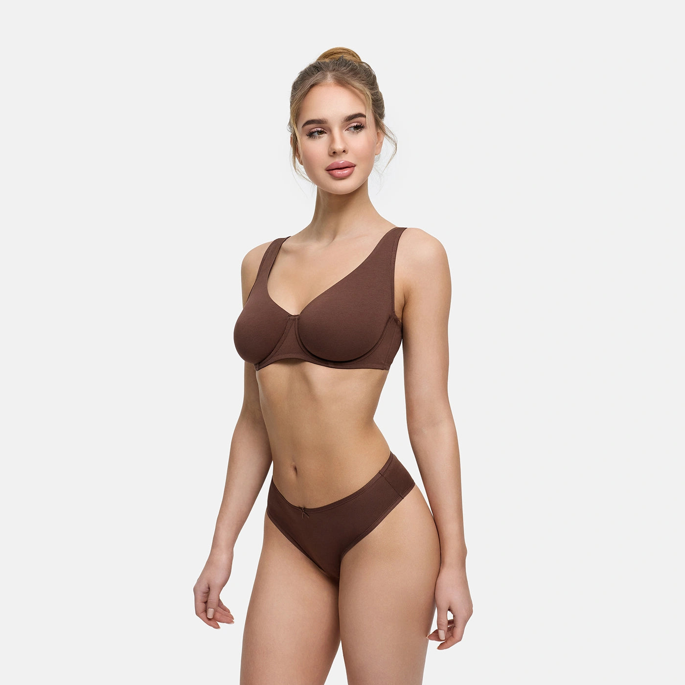 Cotton underwired bra without pads